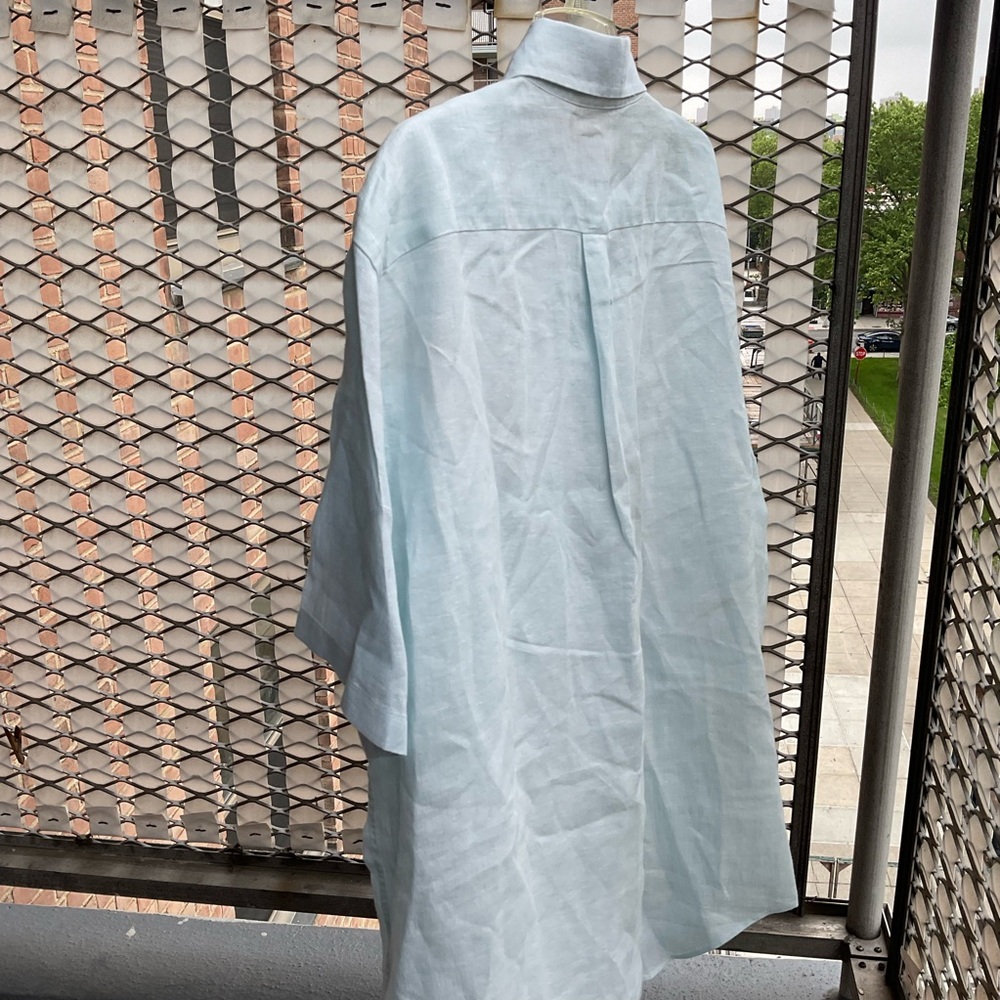 Brooks Brothers Short-Sleeve Linen Shirt- GREEN - Picture 8 of 8
